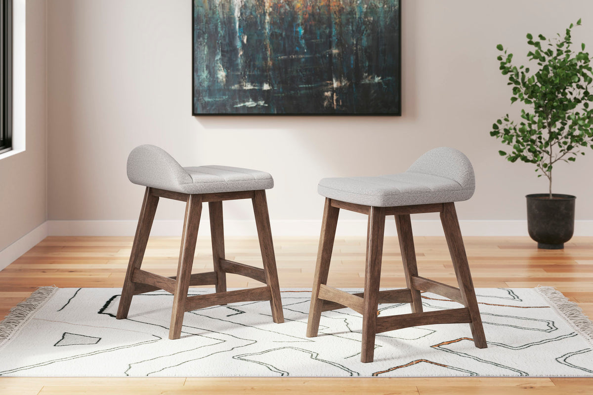 Lyncott Gray Counter Stool - MJM Furniture