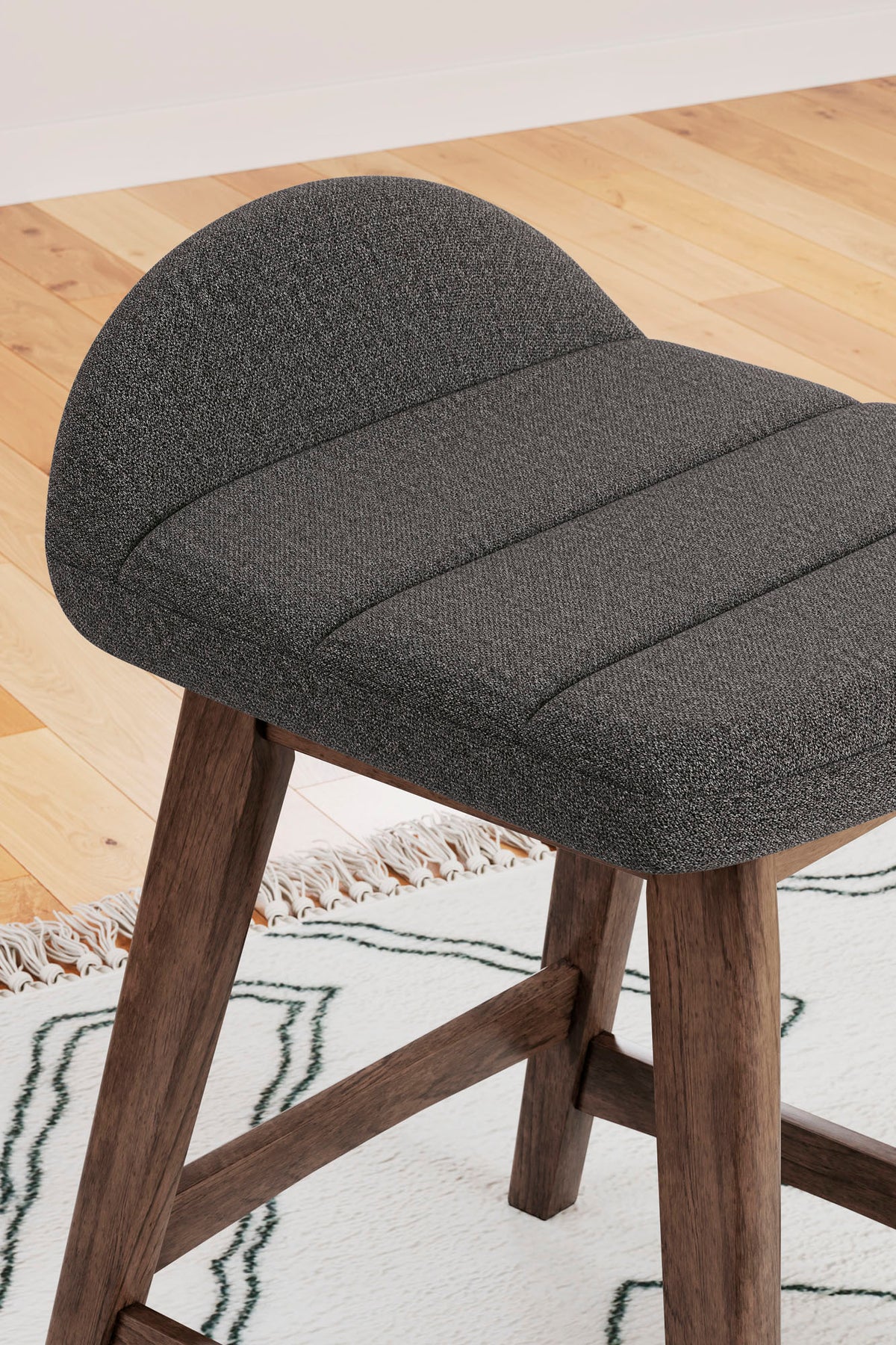 Lyncott Charcoal Counter Stool - MJM Furniture