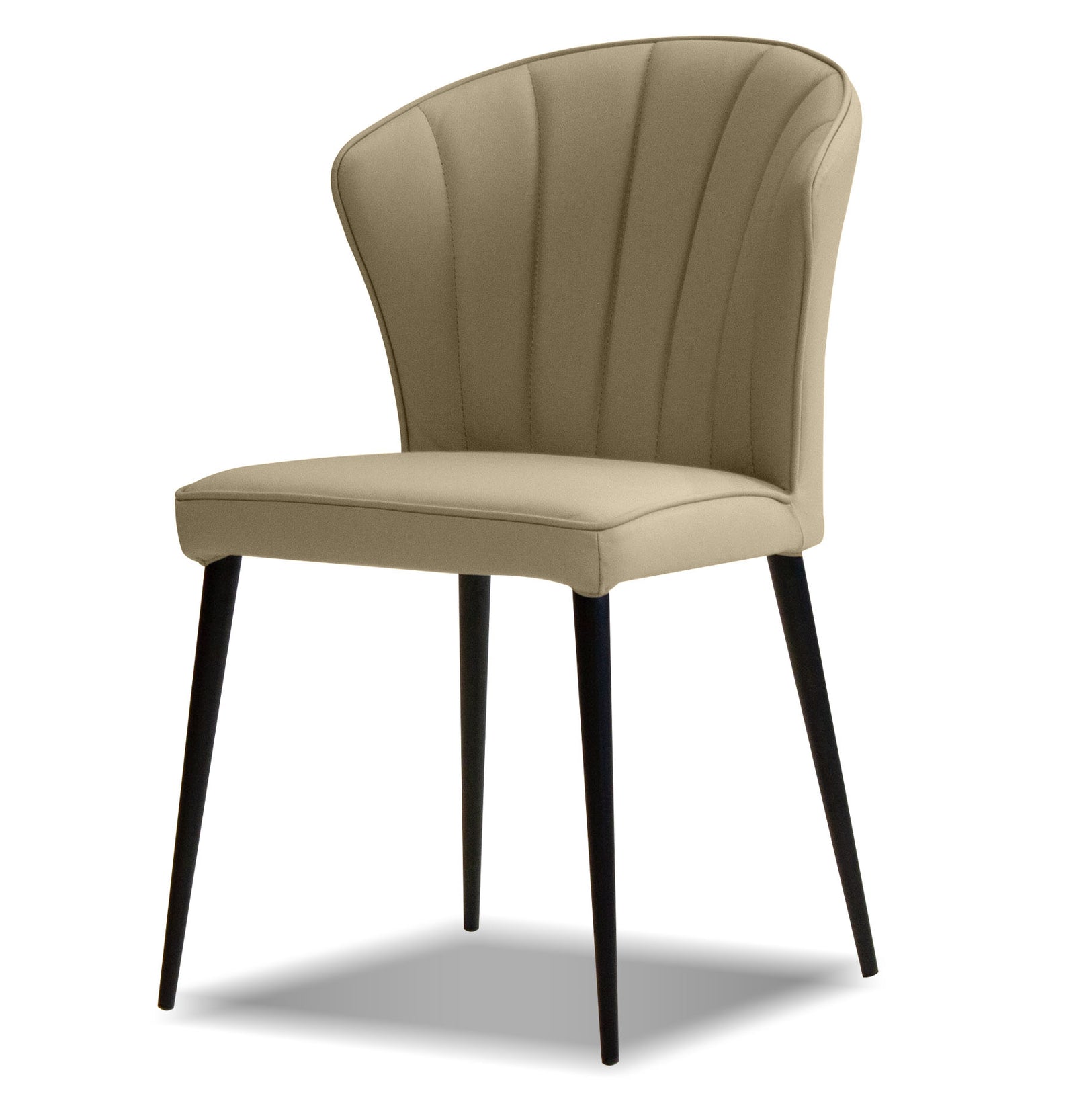 Ariel Wheat Leather Dining Chair - MJM Furniture