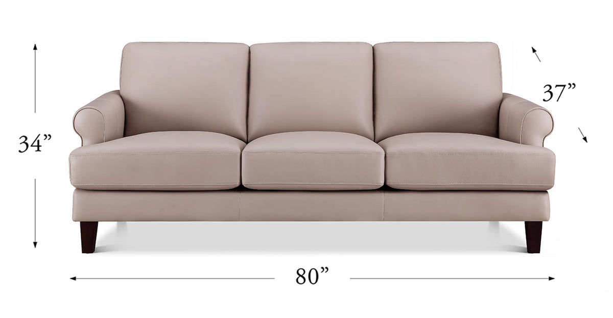 Dawn Leather Sofa - MJM Furniture