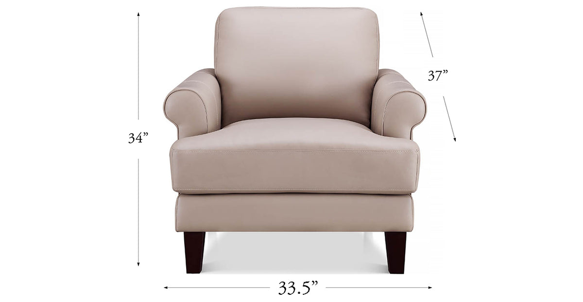 Dawn 33.5" Leather Chair - MJM Furniture