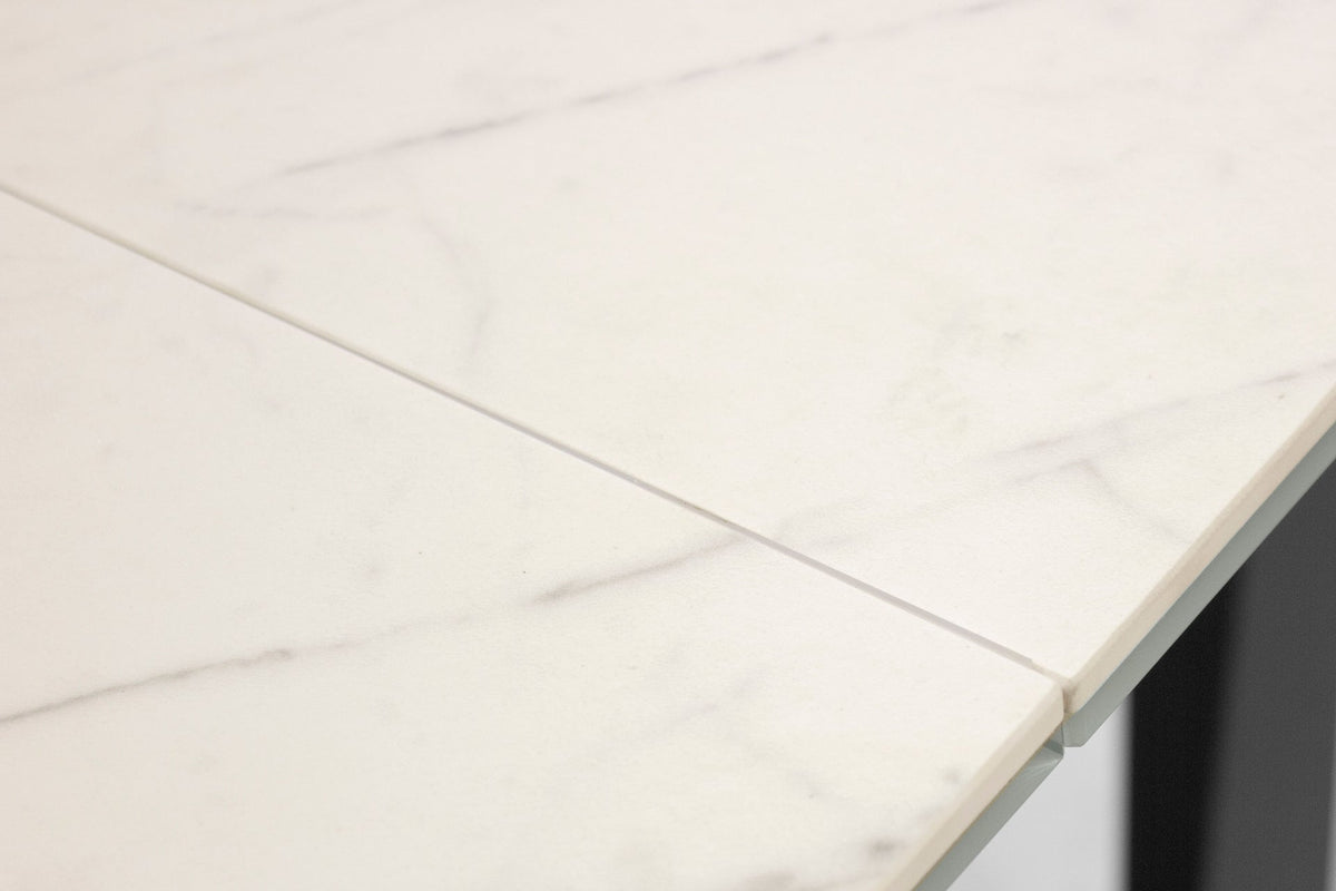 The W Carrera White Ceramic Extendable Dining Table - MJM Furniture