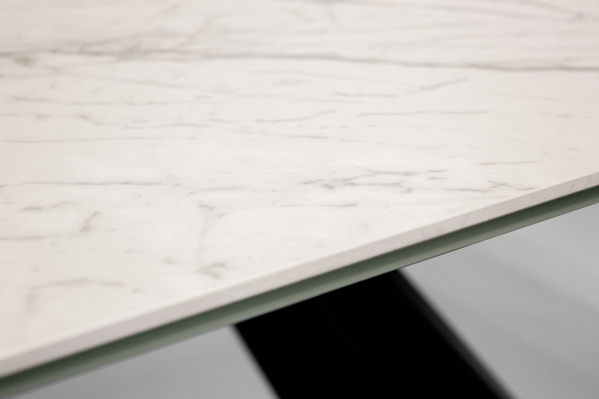The W Carrera White Ceramic Extendable Dining Table - MJM Furniture