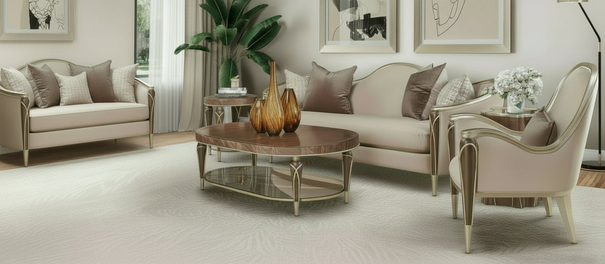 Villa Cherie Hazelnut 4 Piece Sofa Set - MJM Furniture