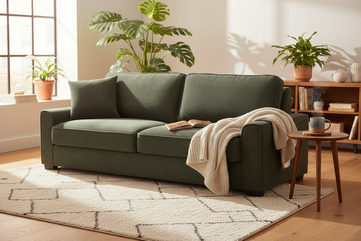 Laze 86" Green Sofa - MJM Furniture