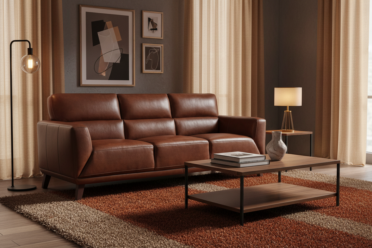 Jake Leather Sofa - MJM Furniture