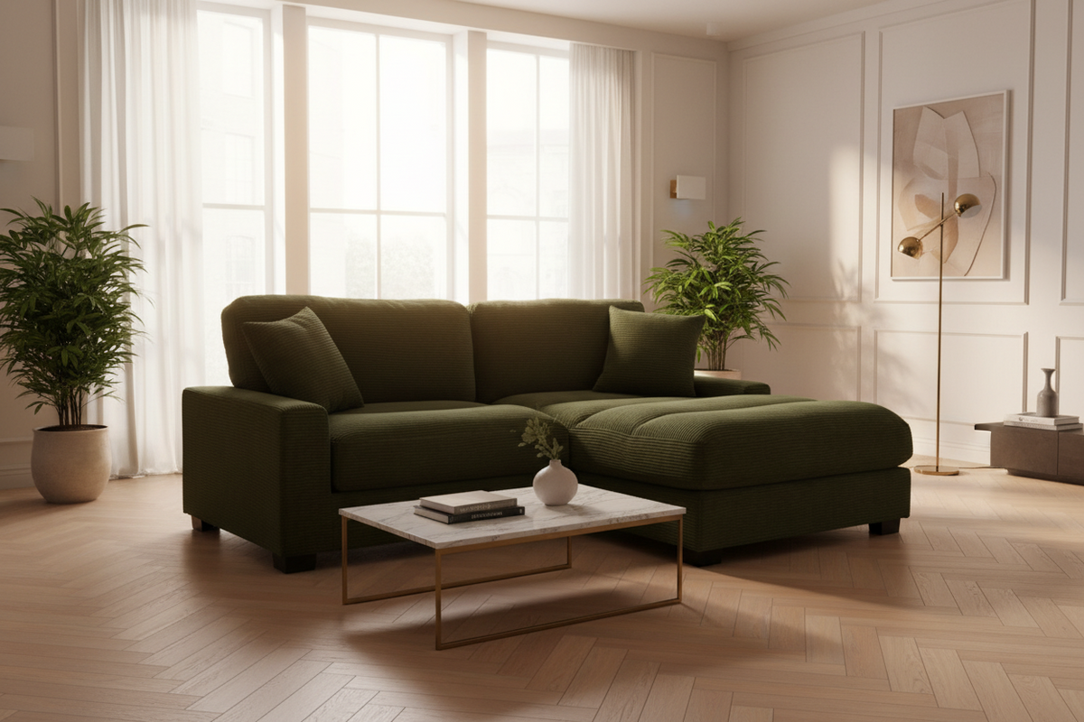 Laze Green 86" Sectional Sectionals PRM