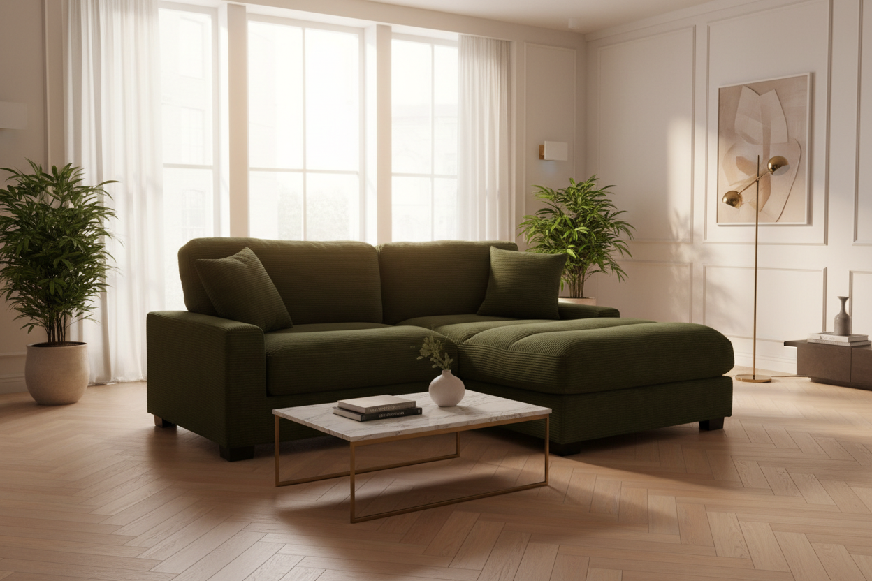 Laze Green 86" Sectional Sectionals PRM
