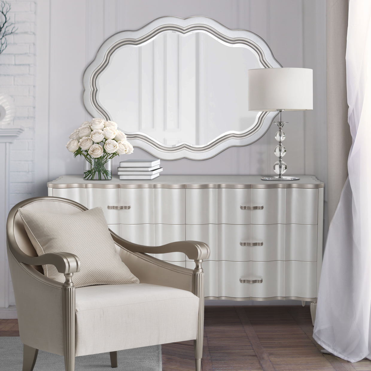 London Place Dresser & Wall Mirror - MJM Furniture