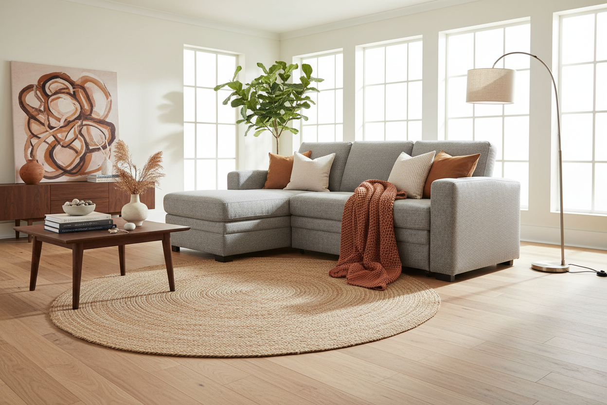 Oz Gray Sleeper Sectional - MJM Furniture