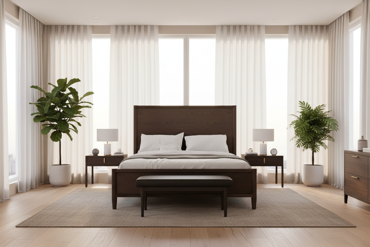Reese Walnut Panel Bed Beds ALF KING