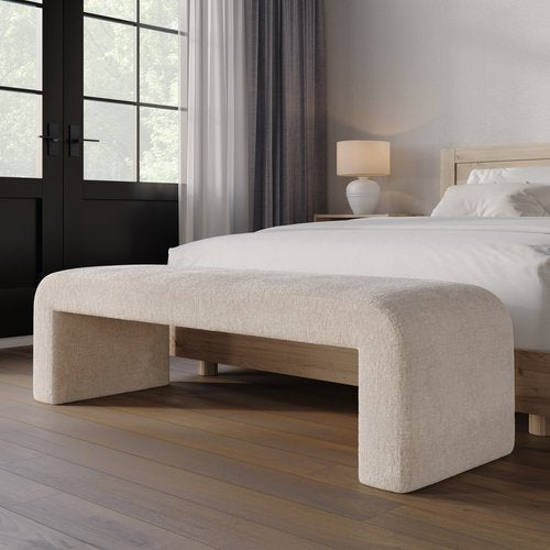Cove Natural Large Upholstered Bench - MJM Furniture