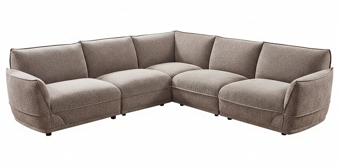 Emrys Taupe 5 Piece Modular Sectional - MJM Furniture