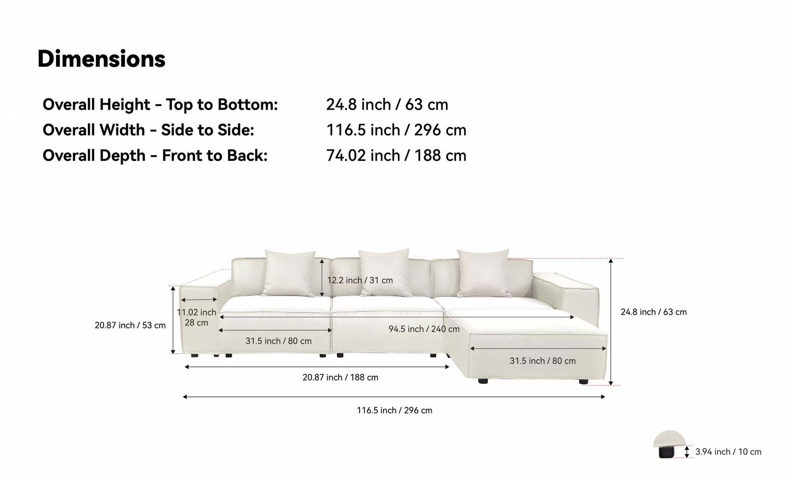 Luxe Beige Modular Sectional - MJM Furniture