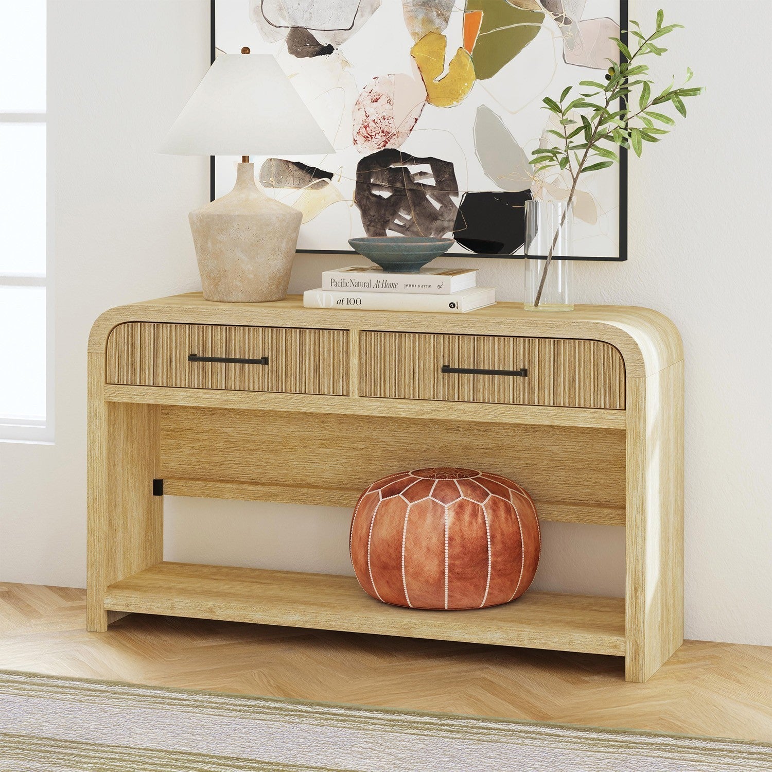 Lex 54" Natural Sofa Table - MJM Furniture