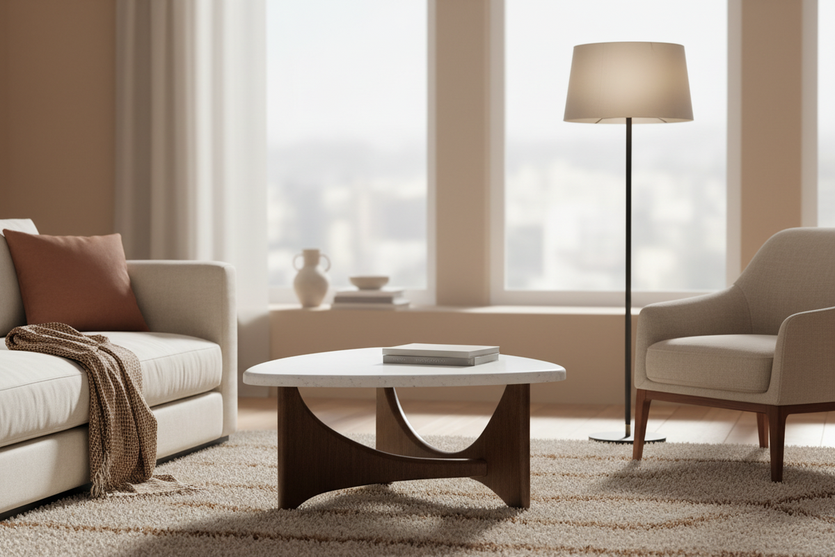 Arwen 38" Shaped Coffee Table - MJM Furniture