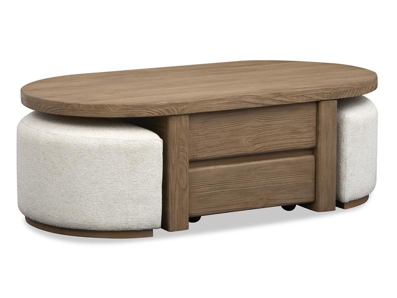 Hayden Lift Top Coffee Table w/2 Stools - MJM Furniture