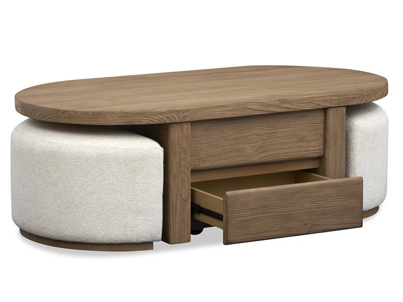 Hayden Lift Top Coffee Table w/2 Stools - MJM Furniture