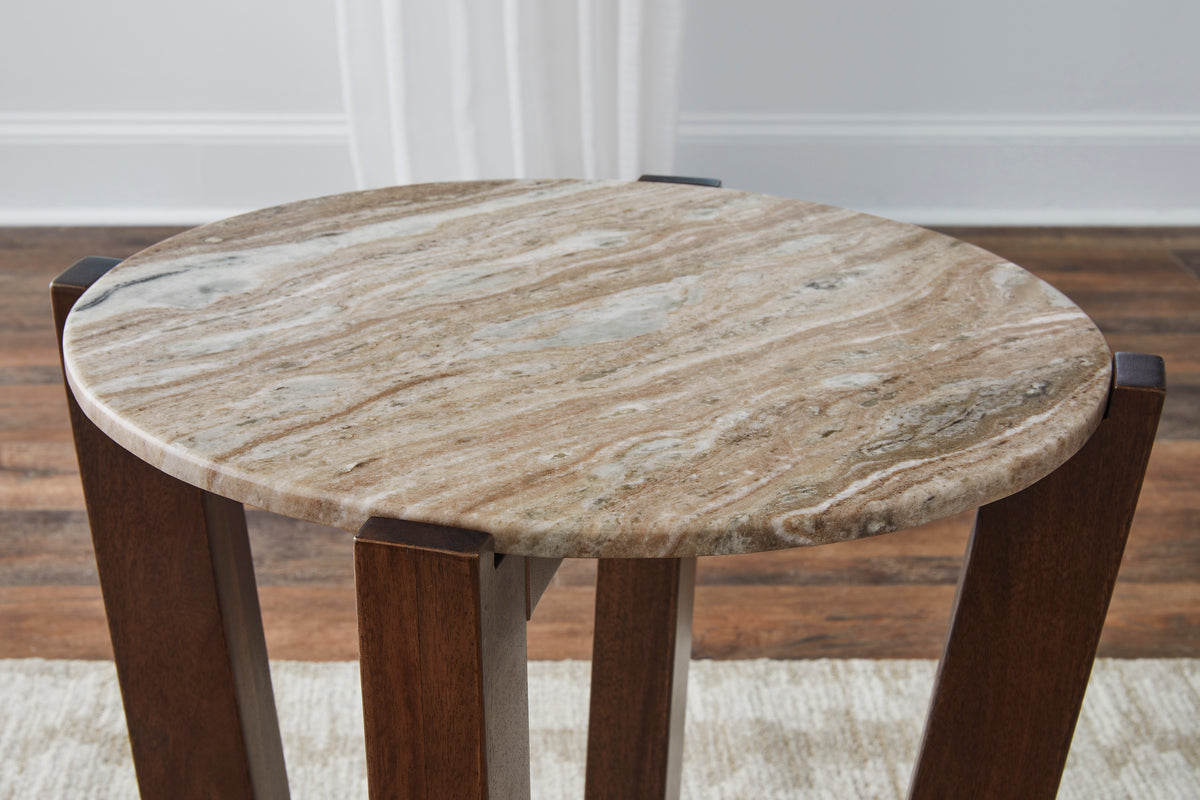 Tanidore Round End Table - MJM Furniture