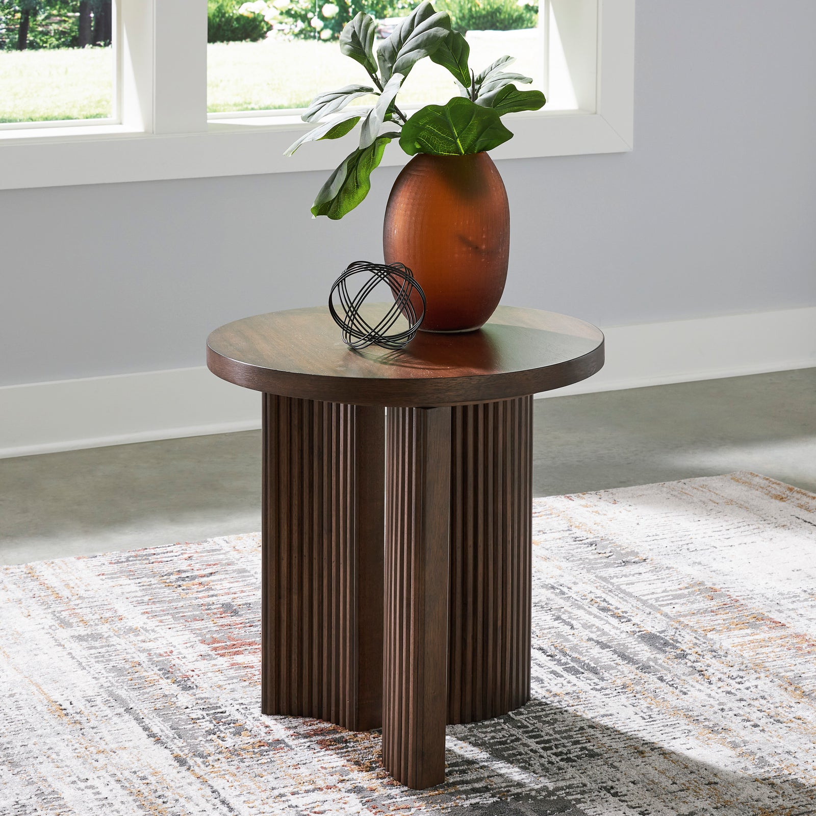 Korestone Round End Table - MJM Furniture
