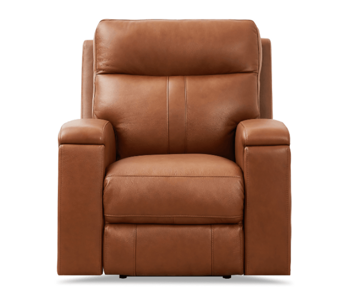 Venice Cognac Leather Power Reclining Chair - MJM Furniture