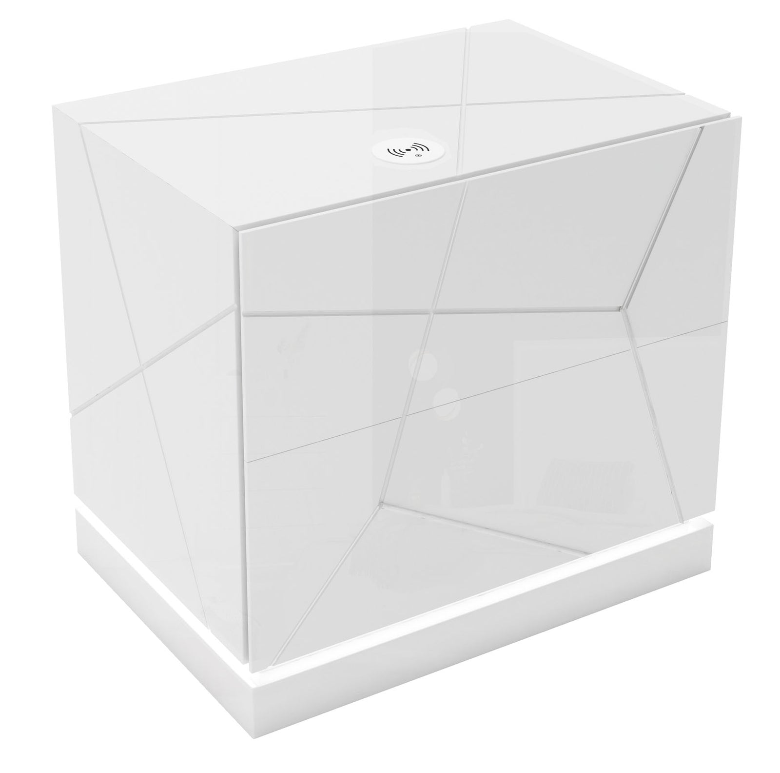 Stellar White LED Nightstand - MJM Furniture
