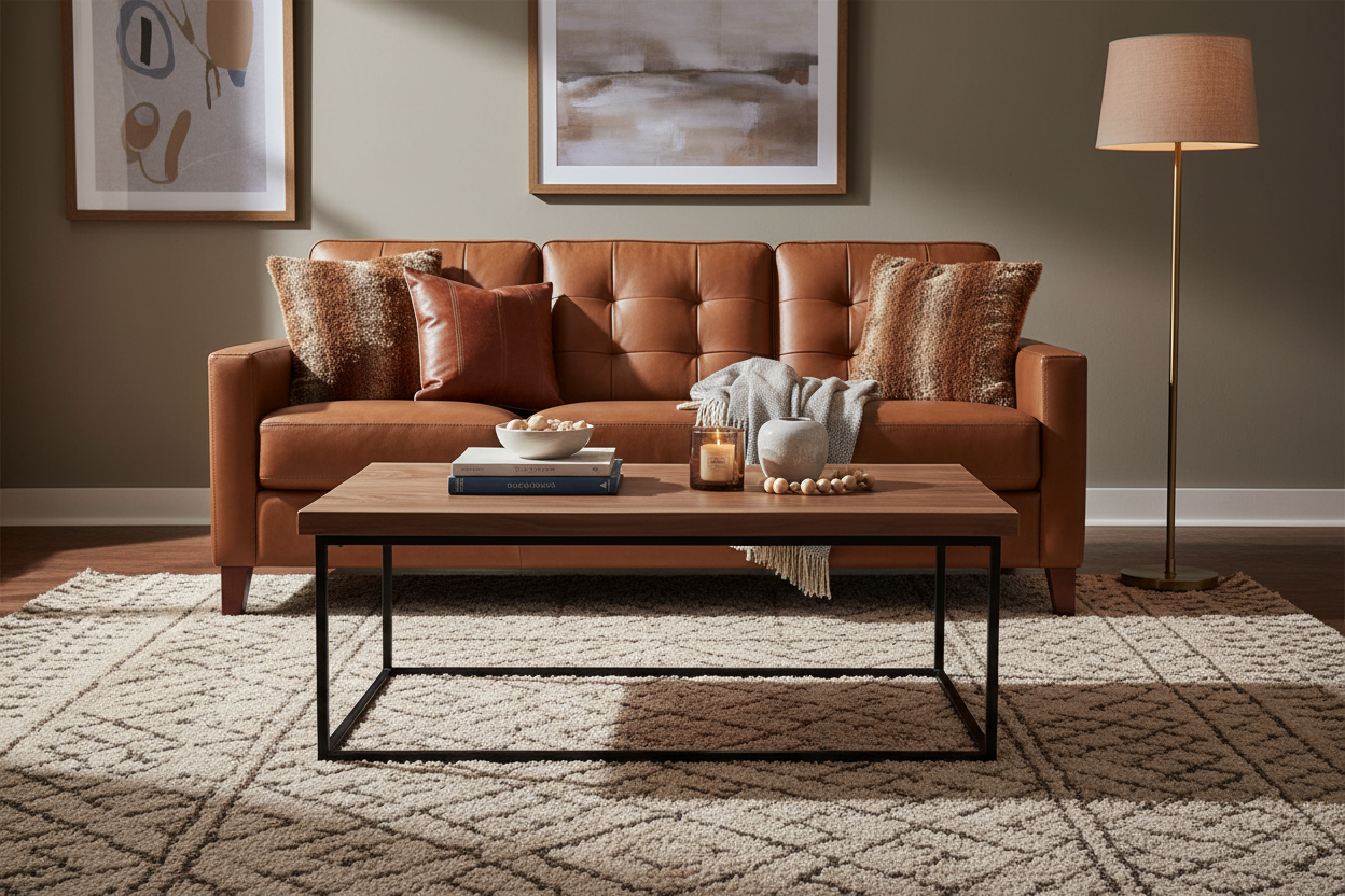 Aiden Leather Sofa - MJM Furniture