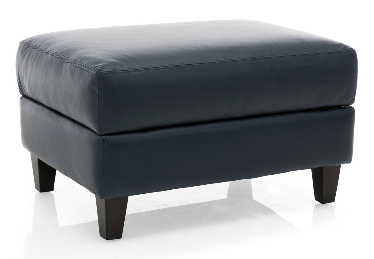 Alessandra Leather Storage Ottoman - MJM Furniture