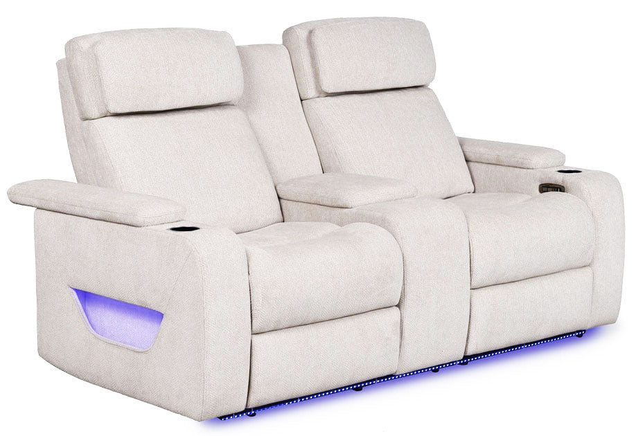 Anders Sand Power Reclining Console Loveseat - MJM Furniture