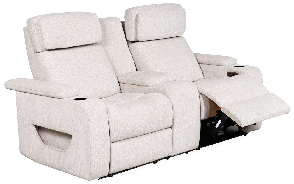Anders Sand Power Reclining Console Loveseat - MJM Furniture