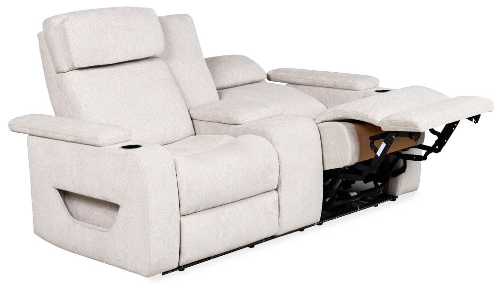 Anders Sand Power Reclining Console Loveseat - MJM Furniture