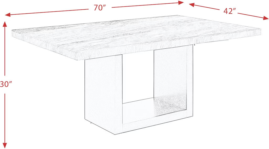 Aston Gray Marble Dining Table - MJM Furniture