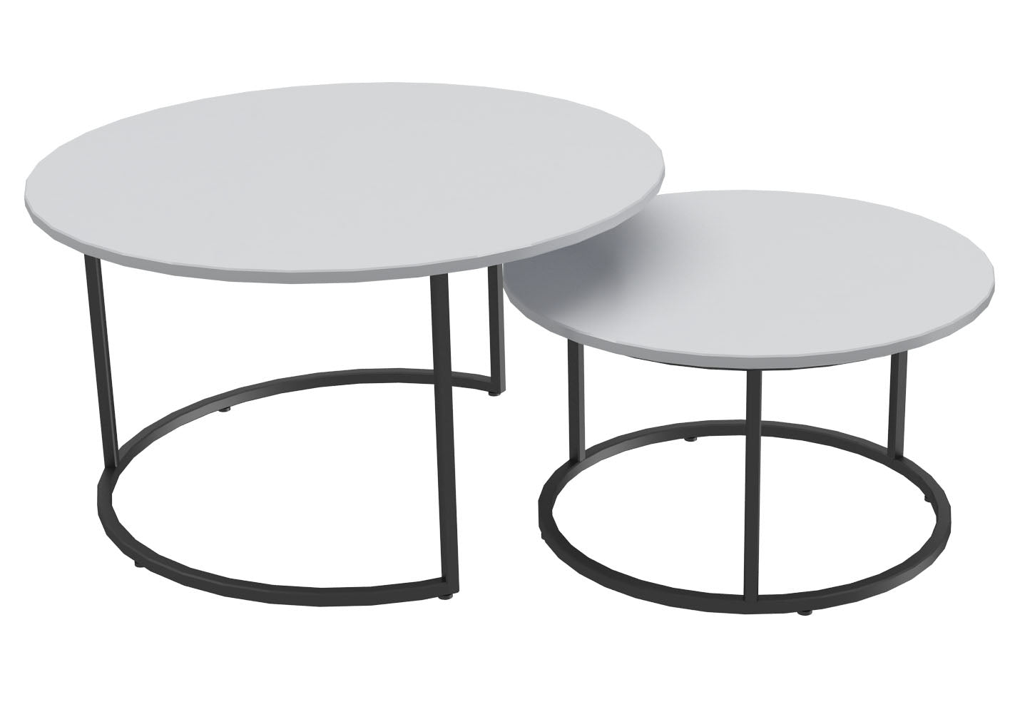 Bayside White Nesting Coffee Table - MJM Furniture