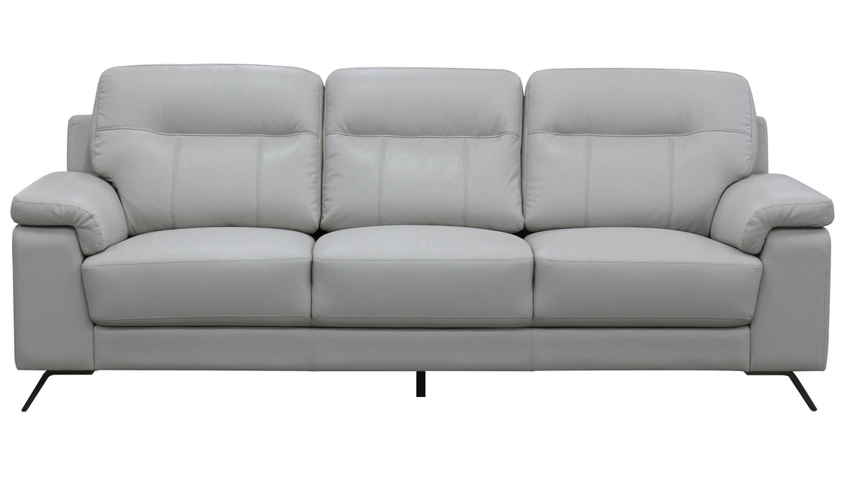 Bella Silver Leather Sofa - MJM Furniture