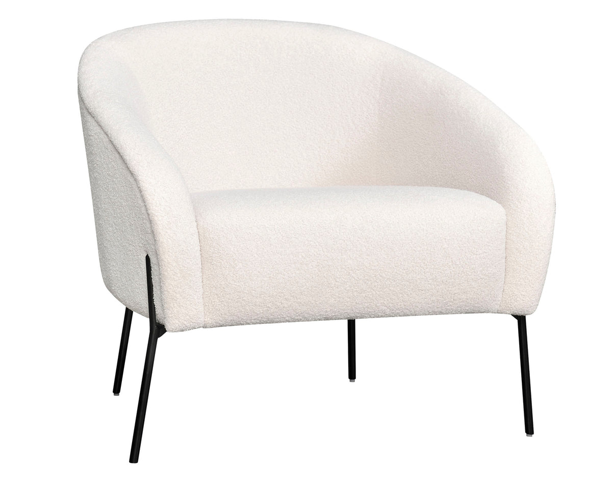 Boucle Ivory Accent Chair - MJM Furniture