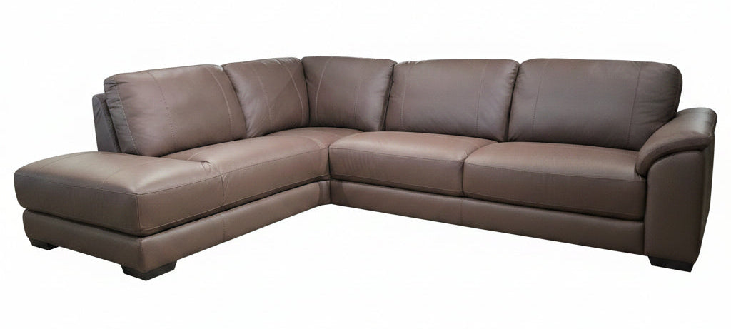 Liam Brown Top Grain Leather Sectional