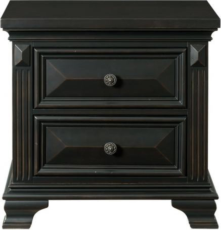 Calloway Black Nightstand - MJM Furniture