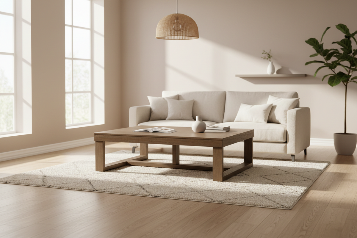 Cariton 56” Grey Brown Coffee Table - MJM Furniture