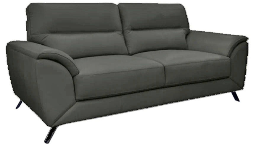 Celine Black Leather Sofa - MJM Furniture