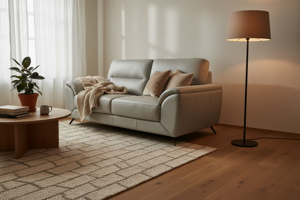 Celine Silver Leather Sofa - MJM Furniture