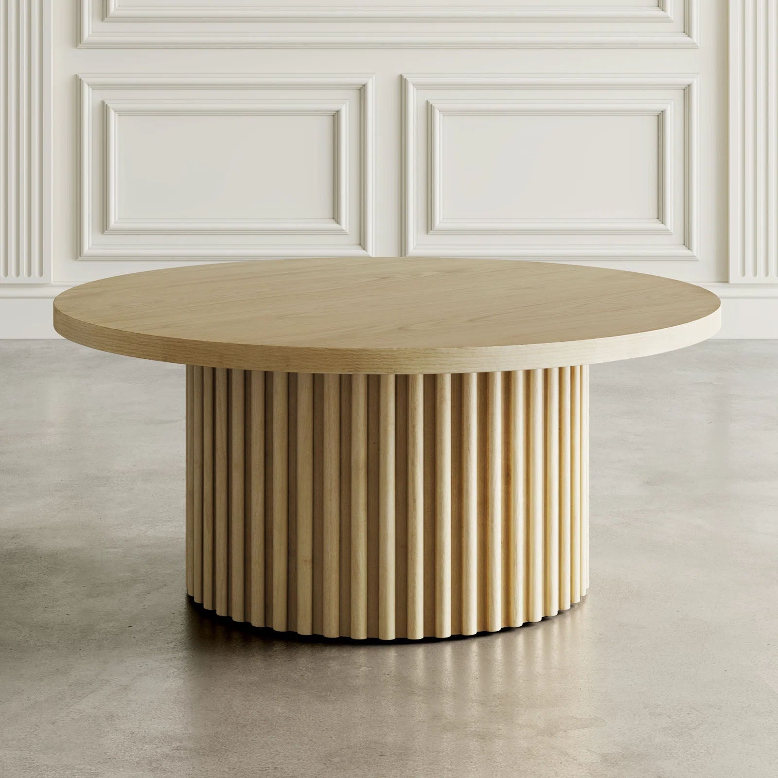 Colton Natural Round Coffee Table - MJM Furniture
