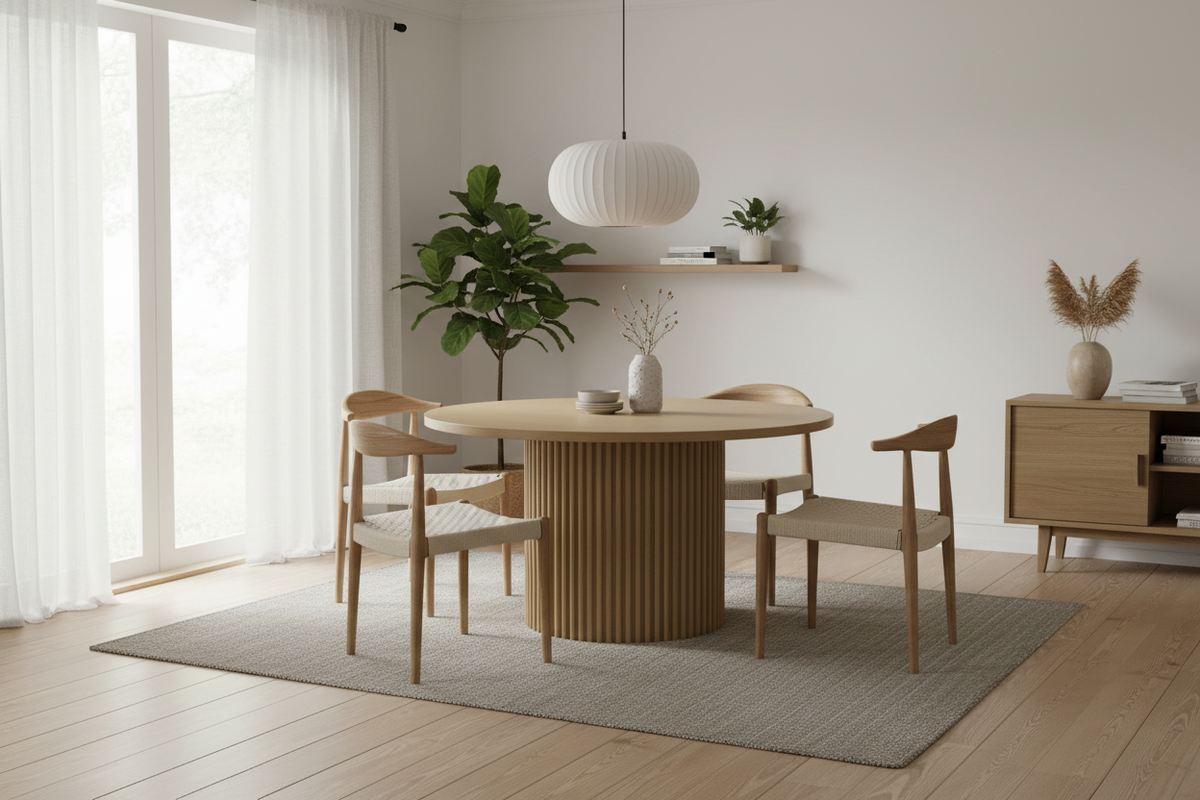 Colton Natural 60" Round Dining Table