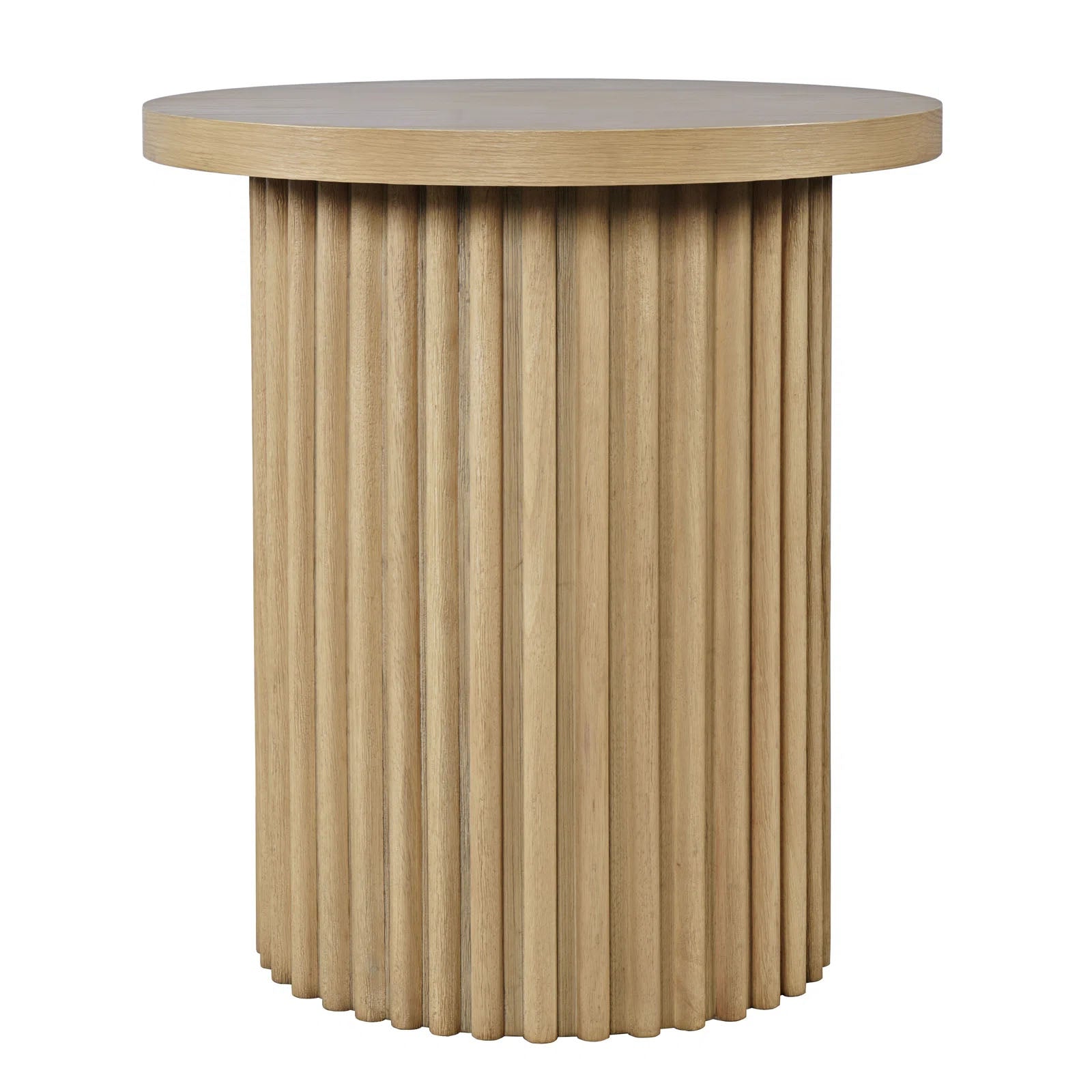 Colton Natural Round End Table - MJM Furniture