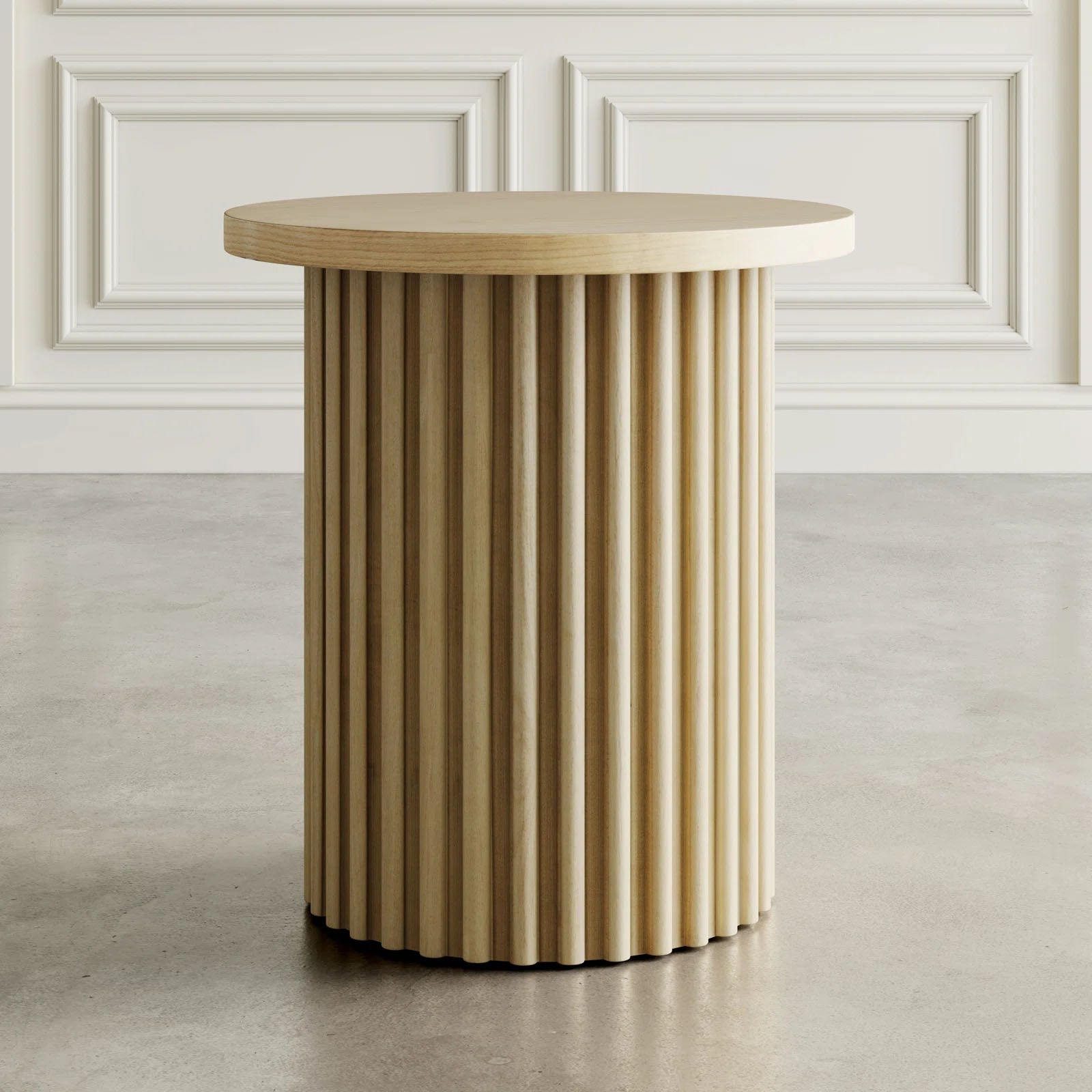 Colton Natural Round End Table - MJM Furniture
