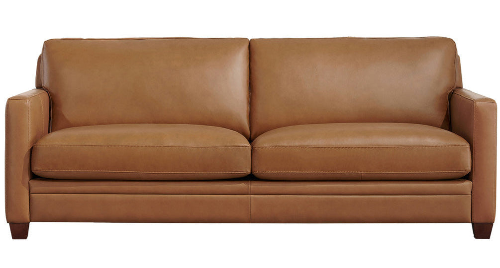 Como Cognac Leather Sofa - MJM Furniture
