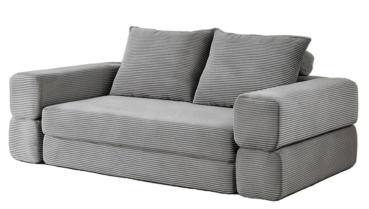 Convertible Light Gray Sofa Bed