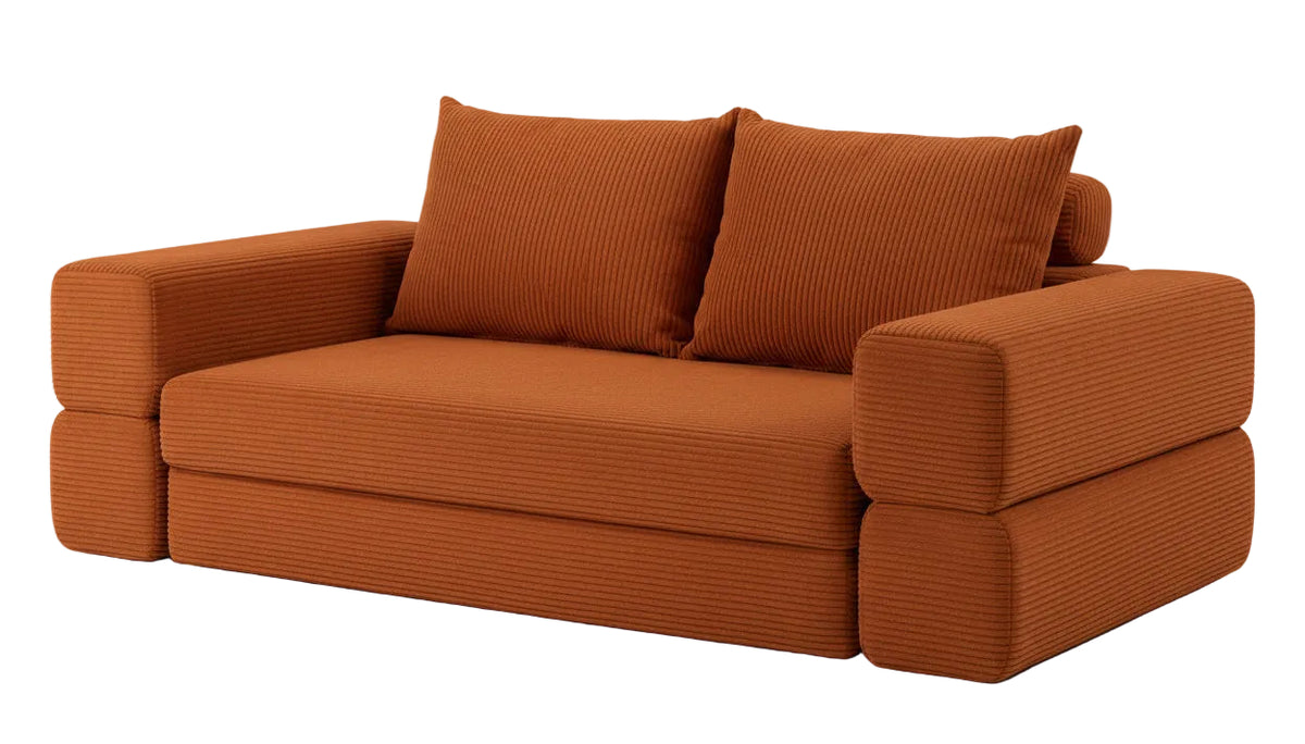 Convertible Orange Sofa Bed