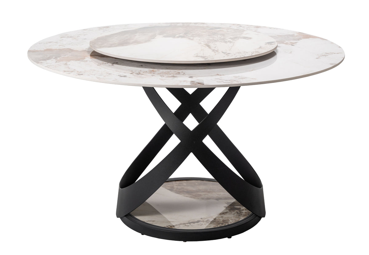 Cosmos Sintered Stone Round Dining Table - MJM Furniture