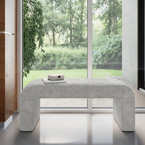 Cove Gray Small Upholstered Bench - MJM Furniture