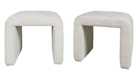 Cove Natural Petite Upholstered Bench (Set of 2) - MJM Furniture